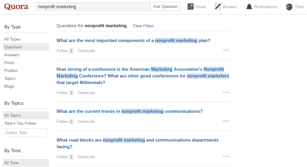 quora-search-nonprofit-marketing